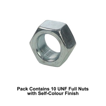 Unifix 1/2 BSFx0.82 - Grade A Steel Full Nuts BS 1083 with 16 TPI Pitch and Self-Colour Finish - Allow 2-3 Days