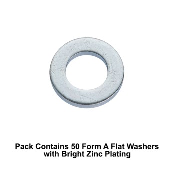 Unifix M12x24x2.5mm Form A Flat Washers DIN 125A with Bright Zinc Plated Finish