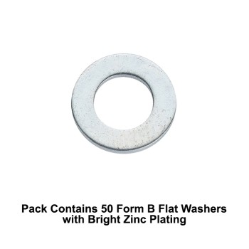 Unifix M12x24x1.8mm Form B Flat Washers BS 4320B with Bright Zinc Plated Finish
