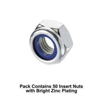 Unifix M5x8 - Class 8 Steel Insert Nuts DIN 982 with 0.8mm Pitch and Bright Zinc Plated Finish - Allow 2-3 Days