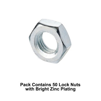 Unifix M8x13 - Grade 4 Steel Lock Nuts DIN 936 with 1.25mm Pitch and Bright Zinc Plated Finish