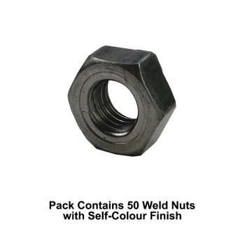 Unifix M5x10 - Grade A Steel Weld Nuts DIN 929 with 0.8mm Pitch and Self-Colour Finish - Allow 2-3 Days