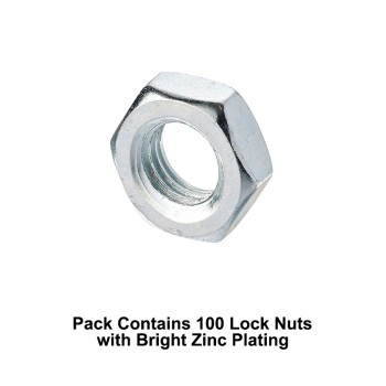 Unifix M4x7 - Grade 4 Steel Lock Nuts DIN 439B with 0.7mm Pitch and Bright Zinc Plated Finish - Allow 2-3 Days