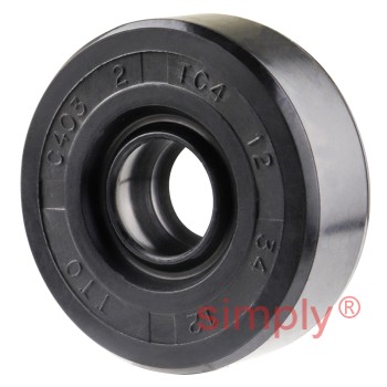 12x34x12TC4 Metric Fork and Damper Nitrile Rubber Oil Seal with Extra Internal Sealing Profile and Raised Outer Sealing Band on Outside Diameter