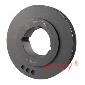 140J08 Tapered Bore Polyvee Belt Pulley 140mm Pitch Diameter 8 Grooves