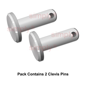 Metric Mild Steel Clevis Pins with Zinc Plated Finish 8x40mm