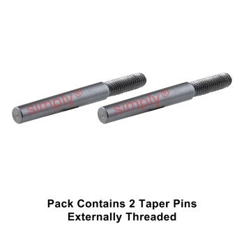Metric Mild Steel Externally Threaded Taper Pins 16x160mm - Allow 2-3 Days