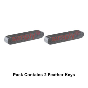 Metric Carbon Steel DIN6885 Feather Keys with 2 Rounded Ends 2x2x12mm