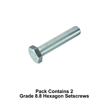 Unifix M16x110 Grade 8.8 Hexagon Setscrews DIN 933 with 2mm Pitch and Bright Zinc Plated Finish