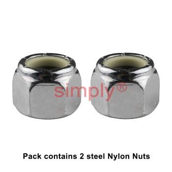 1/4 UNF Bright Zinc Plated High Tensile Steel Nyloc Locking Nuts