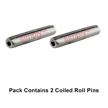 Imperial Chrome Stainless Steel AISI 420 MCK Coiled Roll Pins 1/16x5/8 inch with Plain Oiled Finish - Allow 2-3 Days