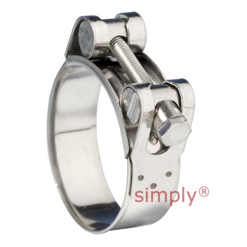 JSC025SS316 316 Stainless Steel (HNSS) Jubilee Superclamp Clip Adjustment Range 23mm-25mm Band Width 18mm