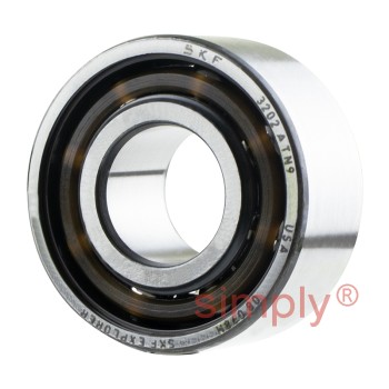 SKF 3202ATN9 Double Row Angular Contact Ball Bearing with Glass Fibre Reinforced Polyamide Cage 15x35x15.9mm