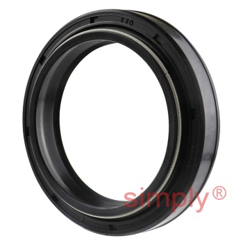 37x49x8DC4/10.SS Metric Fork and Damper Nitrile Rubber Oil Seal with 2 Opposite Facing Individually Sprung Sealing Lips and Raised Outer Sealing Band on Outside Diameter