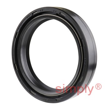 45x57x11DC4SS Metric Fork and Damper Nitrile Rubber Oil Seal with 2 Opposite Facing Individually Sprung Sealing Lips and Raised Outer Sealing Band on Outside Diameter