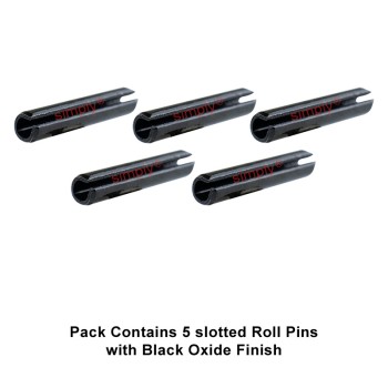 Imperial Slotted Carbon Spring Steel DIN1481 Spring Roll Pins with Black Oxide Finish 1/16x1 inch