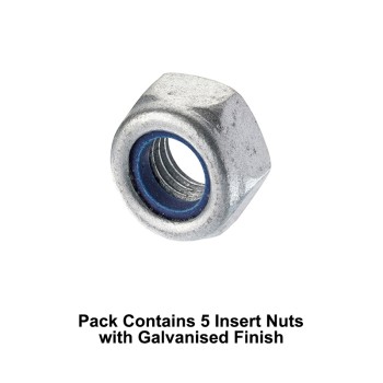 Unifix M20x30 - Class 10 Steel Insert Nuts DIN 985 with 2.5mm Pitch and Galvanised Finish - Allow 2-3 Days
