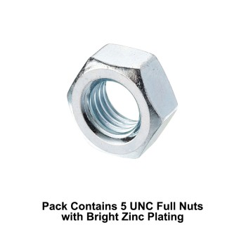 Unifix M24x36 - Class 10 Steel Full Nuts DIN 934 with 3mm Pitch and Bright Zinc Plated Finish - Allow 2-3 Days