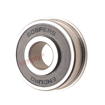 ENDURO 608FE2RS Sealed Flanged Extended Inner Deep Groove Bearing 8x22/24x7/8mm