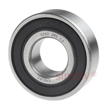 ENDURO 62022RS Rubber Sealed Deep Groove Ball Bearing 15x35x11mm