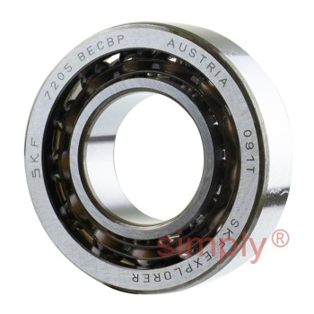 SKF 7205BECBP Single Row Angular Contact Ball Bearing 25x52x15mm