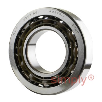 SKF 7207BEP Single Row Angular Contact Ball Bearing 35x72x17mm