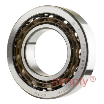 SKF 7208BEP Single Row Angular Contact Ball Bearing 40x80x18mm