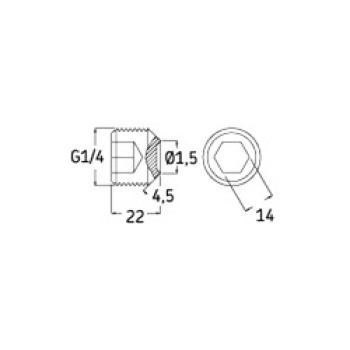 SKF 729944E Plug for Oil Ducts and Vent Holes G 1/2 Thread upto 400 Mpa