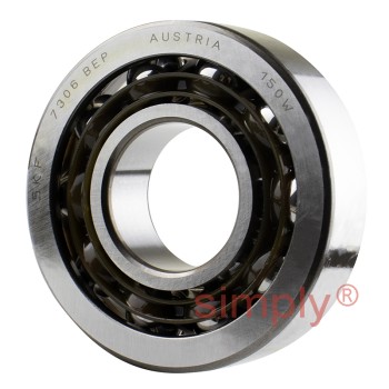 SKF 7306BEP Single Row Angular Contact Ball Bearing 30x72x19mm