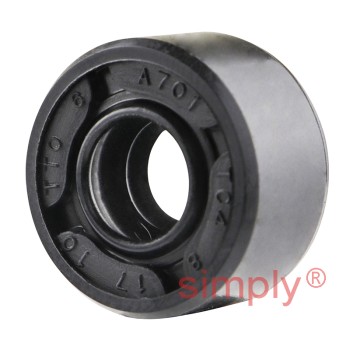 8x17x10TC4 Metric Fork and Damper Nitrile Rubber Oil Seal with Extra Internal Sealing Profile and Raised Outer Sealing Band on Outside Diameter