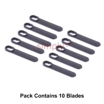 BD130 Lawn Mower Plastic Blades Pack of 10 By ALM - Fits Black + Decker