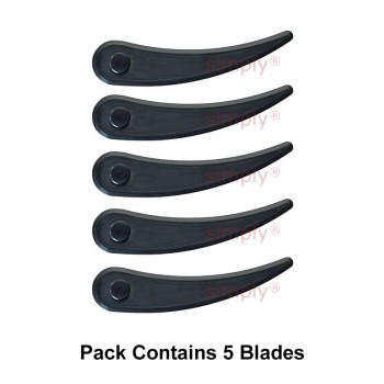 BQ231 Grass Strimmer Plastic Blades Pack of 5 By ALM - Fits Bosch