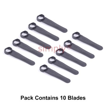 FL240 Lawn Mower Plastic Blades with Large Holes Pack of 10 By ALM - Fits Flymo