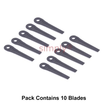 FL241 Lawn Mower Plastic Blades with Small Holes Pack of 10 By ALM - Fits Flymo