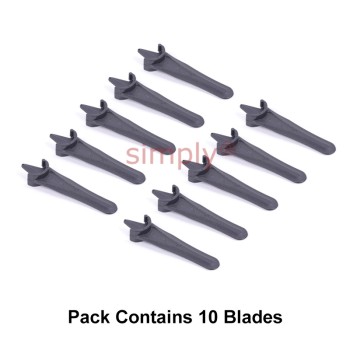 FL245 Lawn Mower Plastic Blades with Half Moon Mounting Pack of 10 By ALM - Fits Flymo