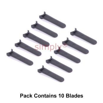 FL246 Lawn Mower Plastic Blades with Small Half Moon Pack of 10 By ALM - Fits Flymo