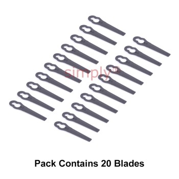 GP205 Lawn Mower Plastic Blades Pack of 20 By ALM - Fits Black + Decker