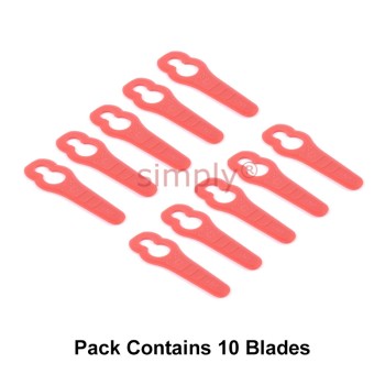 GP295 Lawn Mower Plastic Blades Pack of 10 By ALM - Fits Qualcast