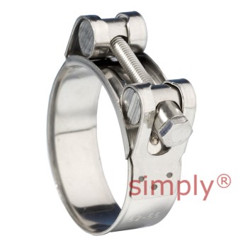 JSC055SS 304 Stainless Steel Jubilee Superclamp Clip Adjustment Range 52mm - 55mm Band Width 20mm