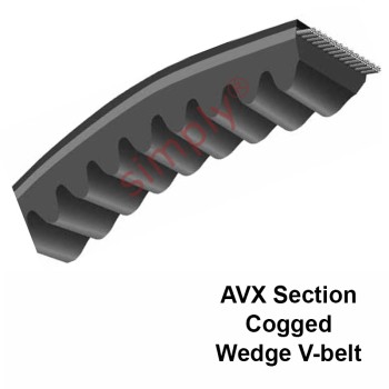 AVX13x610 Major Brand AVX-Section Cogged V-Belt