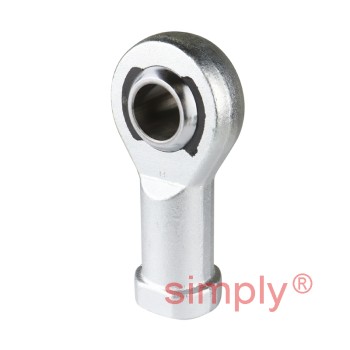 Durbal BEF06-20-501 Maintenance Free Right Hand Metric Steel / PTFE Lined Female Rod End M6 Thread