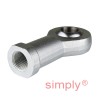 Durbal BEF10-20-502 Maintenance Free Left Hand Metric Steel / PTFE Lined Female Rod End M10 Thread