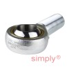 Durbal BEMN30-20-501 Maintenance Required Right Hand Metric Steel Male Rod End M30x2 Thread