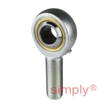 Durbal BEMN30-20-502 Maintenance Required Left Hand Metric Steel Male Rod End M30x2 Thread