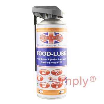 Brit-Lube Food Lube Safe to Use on Rubber and Plastics Aerosol Spray 400ml