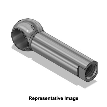 Chiavette BL10SS Left Hand Stainless Steel Long Ball Socket with Internal Snap Ring and Holes for Safety Clip 10mm Ball Diameter M6 Thread - Allow 2-3 Days