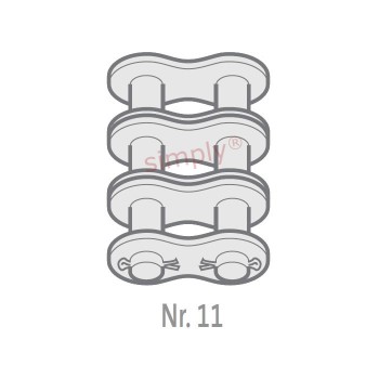 Renold Blue Box 08B-3-NO11 BS Triplex Chain Cottered Connecting Link 1/2 inch Pitch