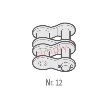 Branded 35-2-NO12 ANSI / AS Duplex Chain Single Cranked Cottered Link 3/8 inch Pitch