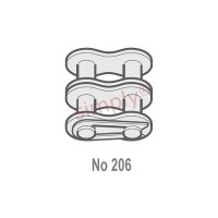 Sedis Delta 12B-2-NO206 BS Duplex Connecting Link With Spring Clip 3/4 inch Pitch