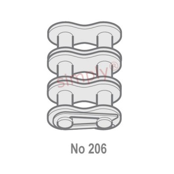 Sedis Delta 10B-3-NO206 BS Triplex Connecting Link With Spring Clip 5/8 inch Pitch